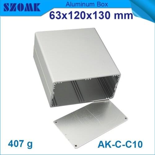 10pcs/lot smooth surface aluminium housing cabinet silver junction box for controller 63*120*130mm