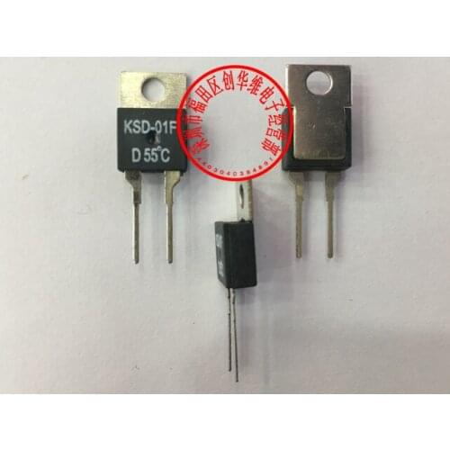 10pcs/Thermal protector Thermostat Temperature switch KSD-01F 55 Degrees Normally closed N.C D55C/Normally open N.O H55C