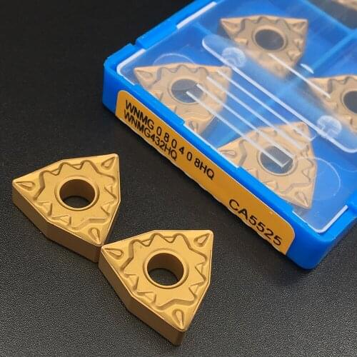 10pcs WNMG080408 HQ CA5525 Carbide Inserts External Turning Tool Lathe Tools Milling Cutter CNC Tool machining steel