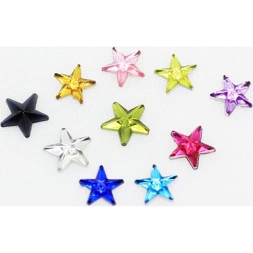 100pcs/lot new 5mm loose beads resin star beads for diy phone case paste headwear decor jewelry making accessories materials