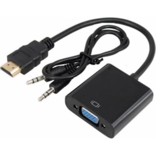 1080P HDMI-compatible to VGA converter with audio HDMI-compatible to VGA connector suitable for tablet PC laptop TV