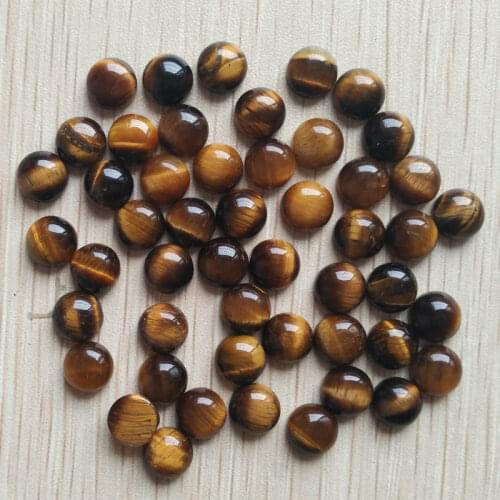 2016 fashion hight quality natural tiger eye stone round cab cabochon beads for jewelry Accessories 8mm wholesale 50pcs/lot free