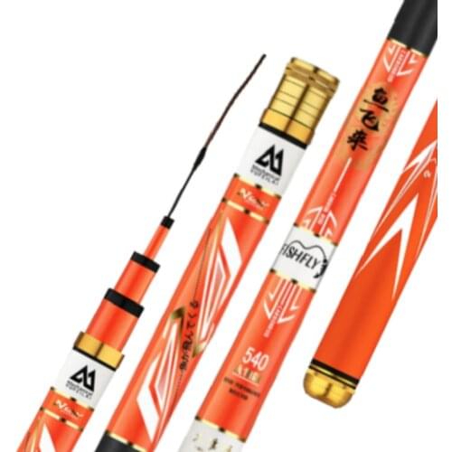 3.6m-10.0m Hand Rod 12H Super Hard Telescopic Fishing Olta High Carbon Fiber Sturgeon Fish Canne for Black Pit Vara De Pesca