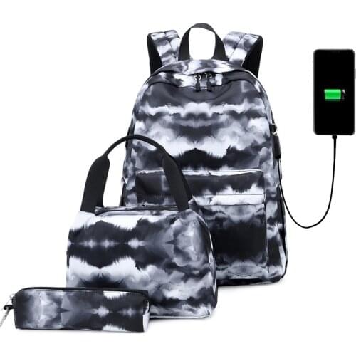 Backpack For Women Solid Color School Bag For Teenage Girls Shoulder Travel Bag Multi Pocket Nylon Back Pack Mochila 2021 New