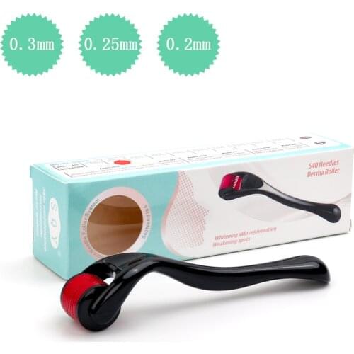 3pcs Micro Needle 540 Derma Roller Micro Needles Titanium Mezoroller Microneedle Machine for Skin Care and Body Treatment