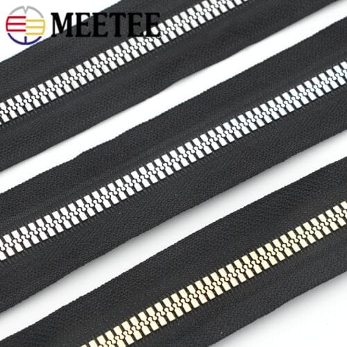 Meetee 4M 3# 5# 8# 10# 15# Resin Zipper Coded Coil Large Zippers for Jacket Outdoor Tent Decoration Zip DIY Sewing Accessories