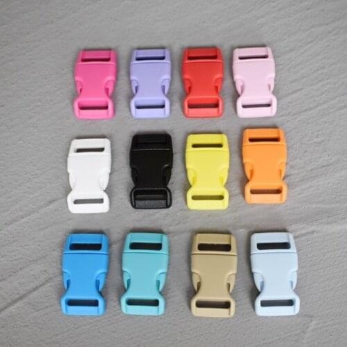 50 Pcs 20mm Colorful Side Release Buckles Fastener for Paracord Bracelet Backpack Strap Dogs Collar Belt Webbing Bag Accessories