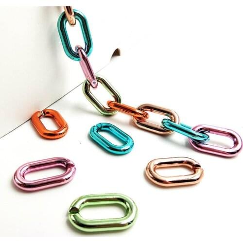 50pcs/lot Color Acrylic Buckle Beads DIY Glasses Chains Mask Chains Loops Strap Connectors Accessories N442