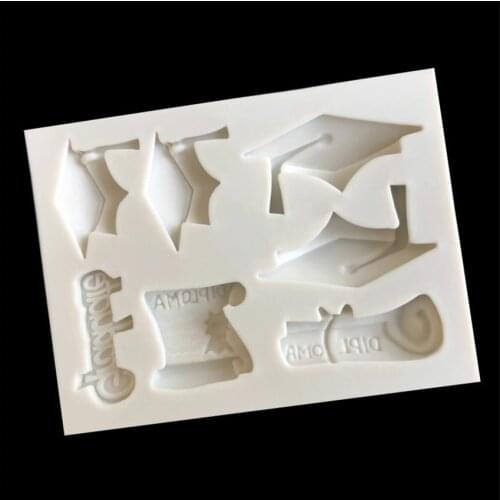 8.5*6.5*1CM DIY Sugar Craft Cake Vintage Doctor Hat Silicone Mold Fondant Mold Cake Decorating Tools Gum Paste Mold