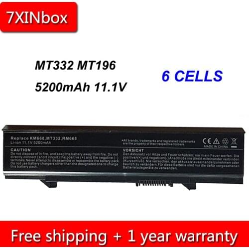 7XINbox 6cell 5200mAh MT193 MT196 KM752 RM680 WU841 Y568H WU843 Laptop Battery For Dell Latitude E5400 E5410 E5500 E5510 E5550