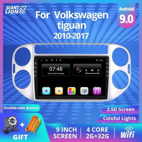 2din Android 9.0 Car Radio For Volkswagen Tiguan 2010-2017 Car Multimedia Video Player Navigation Gps Unit Stereo DVD Player