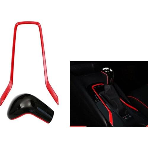 Car ABS Gear Box Gear Cover Gear Head Pasted with Sequins for Toyota Corolla 2019 2020 Car Styling