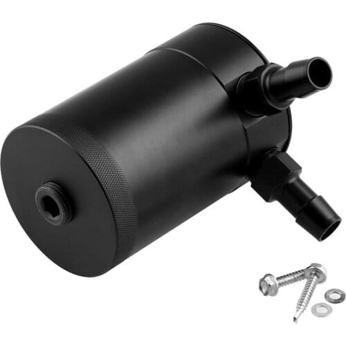 Auto Fuel Tank Catch Can Alloy Aluminum Dual Ports Oil Tank Catch Breathable Fuel Tank Can Car Accessories