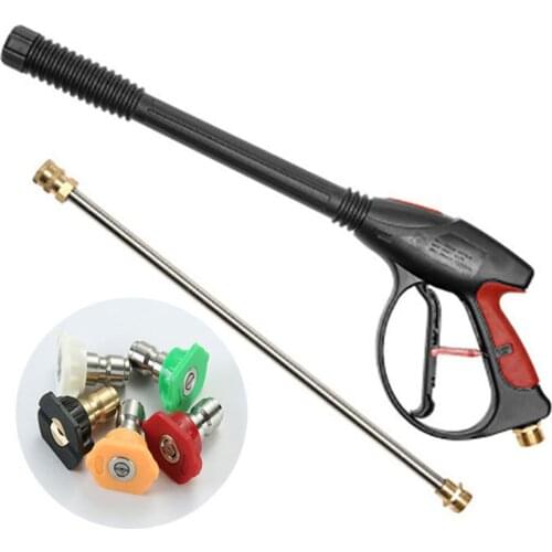 Pressure Washer Gun Power Washer Gun with 21 Inch Extension Wand, 5 Nozzle Tips, M22-14mm Fitting, 4000 PSI