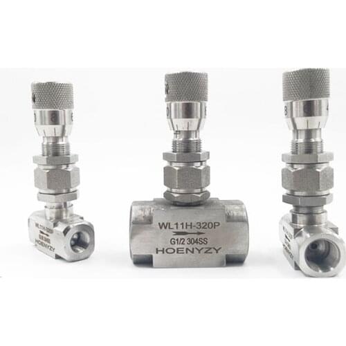 G 1/8" 1/4" NPT 1/2" Stainless Steel 304 Needle Valve PN16 Micro Adjustment Valve WL11H-160P Flow Regulating Valve 16MPA