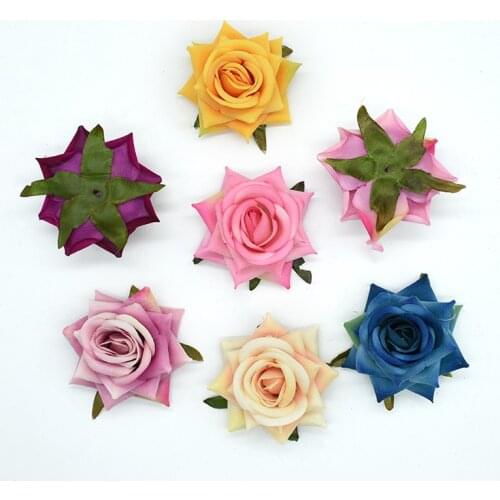 100pcs artificial flowers for wedding Christmas Garlands home decorations Silk roses diy a cap gifts wreath fake Flowers wall