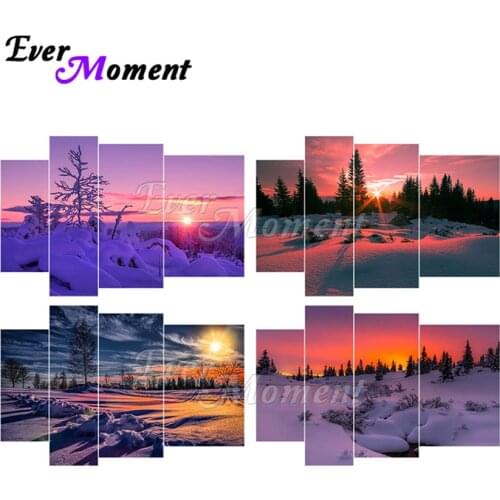 Ever Moment Diamond Painting Full Square Resin Drill Wall Art Scenic Embroidery Mosaic Decoration Multi-picture Kits 1M024