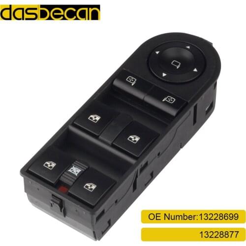 Dasbecan Auto Electric Power Window Control Switch Button For Opel Astra H Astra Vauxhall Zafira 2004-2015 13228699 13228877