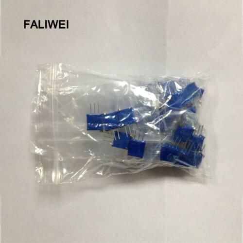 50Pcs/Lot 3296W Trimmer Potentiometer Kit High Precision 3296 Variable Resistor 500R 1K 2K 5K 10K 20K 50K 100K 200K 1M