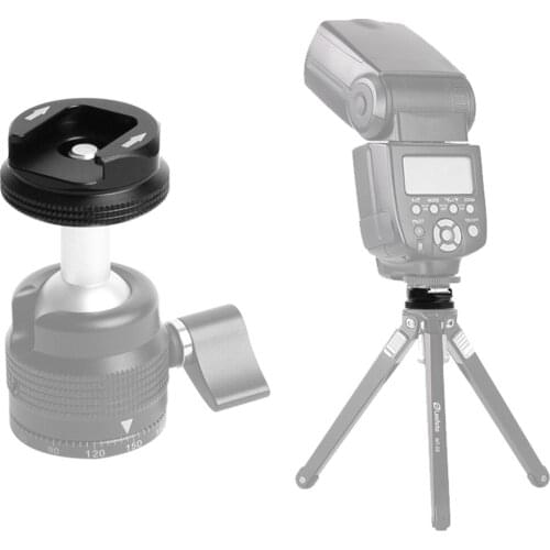 Cold Shoe Mount Base Adapter for Camera Cage 1/4" Thread Hot Shoe Base to Add Microphone/Fill Light/Monitor/Flash Video Shooting