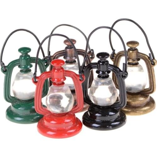 1 Pcs 1:6 Scale Retro Oil Lamp Dollhouse Miniature Toy Doll Food Kitchen Living Room Accessories 23mm*43mm