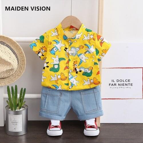 Infant clothes toddler children summer baby girls clothing sets shirt jeans 2pcs cartoon kids clothes suit kids boy summer set