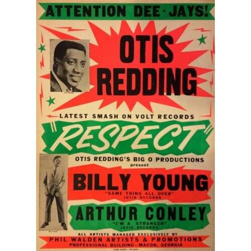 Otis Redding-cartel de lata de METAL, cartel de pared, placa de concierto, 1967