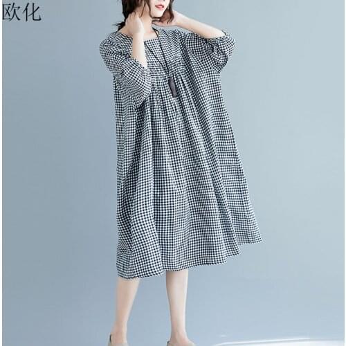 Oversize Loose Women Dress Plus Size 4XL 5XL 6XL 7XL 8XL Summer Linen Sundress Casual Batwing Big Size Cotton Midi Dresses 2019
