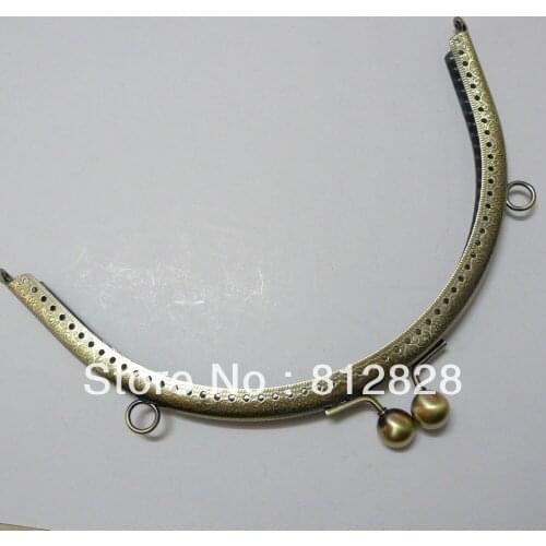 5pcs 20cm Half Round Antique Bronze Purse Frame with Sewing Holes