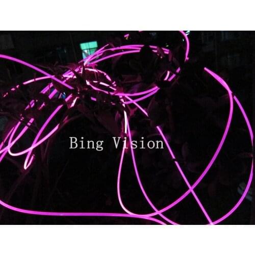 High quality 3mm side glow solid core optical fiber 100m/roll for optic fiber lighting,diameter 3.0mm