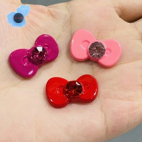 1pcs Resin Bow-knot Rosette Shoe Decorations Garden Shoes Accessories Fit Croc Jibz Charm Children Party Presents