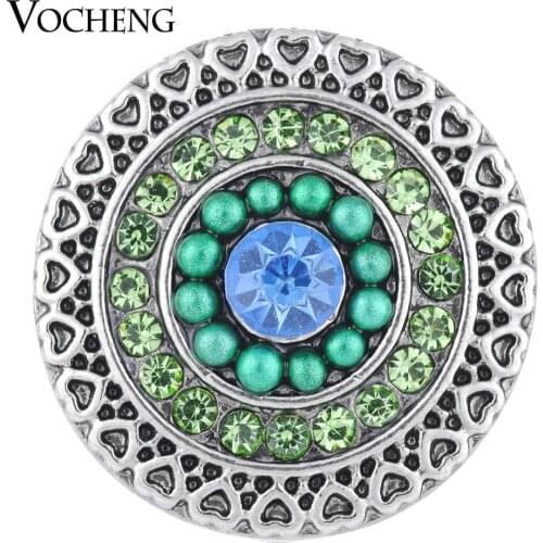 18mm Vocheng Ginger Snaps Button Heart All Around 3 Colors Bead Charms Vn-1112