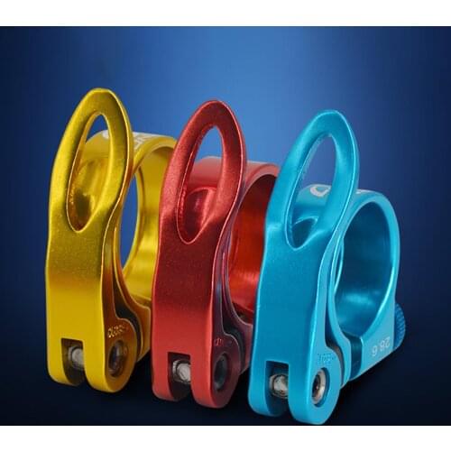 28.6/31.8/34.9mm Aluminium Alloy Quick Release MTB Mountain Bike Seat Post Clamp Bicycle Saddle Pipe Clamp Cycling Accessories
