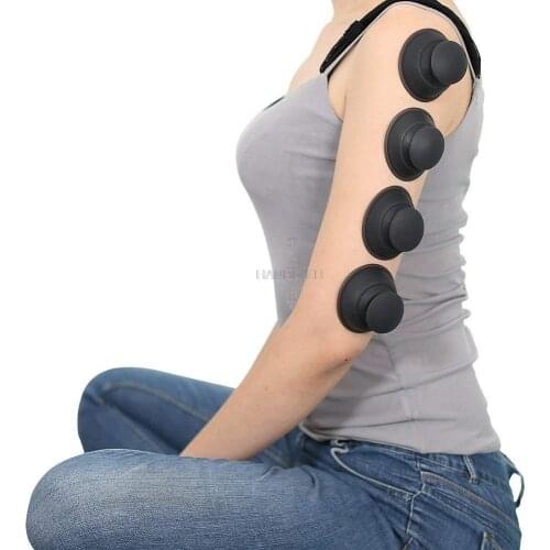 4Piece Portable Vacuum Cupping Device Scraping Dampness Removing Cupping Cup Silicone Cupping