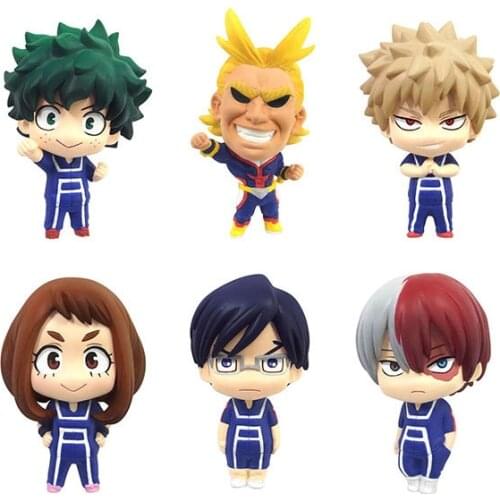 5m 6pcs/set My Hero Academia Midoriya Izuku Bakugou Katsuki Todoroki Shoto OCHACO URARAKA action figure toys Christmas gift