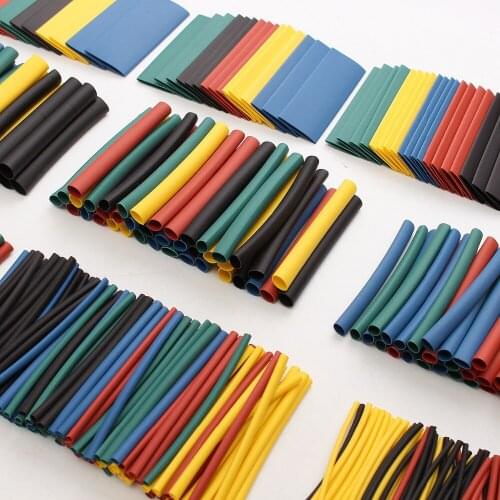 520Pcs 60mm 2:1 Polyolefin Heat Shrink HeatShrink Tube Tubing Kits Assorted Wrap Wire Kit RSFR-H 1/2/4/5/6/8/10/12/14mm Tubes