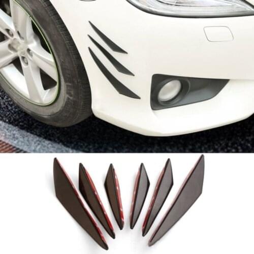 Car Stickers Front Bumper Spoiler Sports Air Knife Automotive Universal Bright Black Blade Deflector Air Knife Front Surround