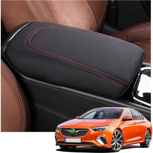 LFOTPP Car Armrest Box Cover For Insignia 2th 2017 2018 2019 2020 Auto Central Control Armrest Storage Box Pad Black