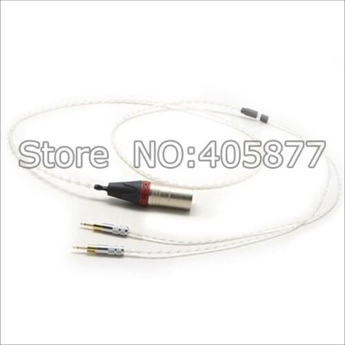 Free shipping 4pin XLR Male 5N + Silver Plated Cable for HD700 Headphone Cable