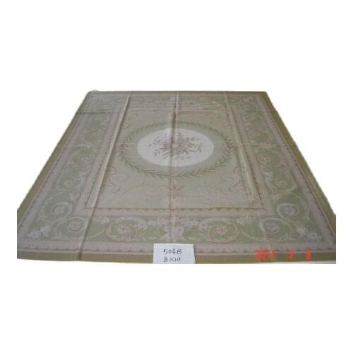 Free shipping 8'x10' Aubusson rugs handmade woolen carpets aubusson rugs for home decoration bedrooom rugs
