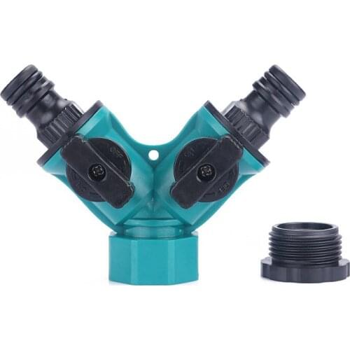 Household Y Shunt Adapter Connector Garden Hose Faucet Switch On/Off Double-Way Water Valve Pipe Diversion Valve Ball Fittings