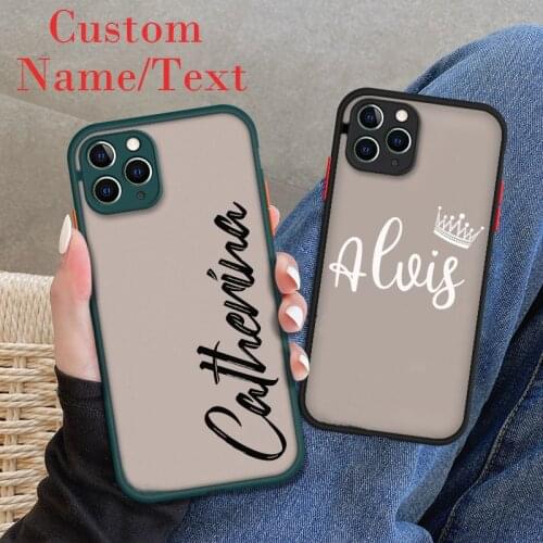 Custom Name DIY Letters Phone Case for iphone 12 Pro SE 2020 Cover Couple Liquid Silicone Case for 11 Pro Max X XS XR 8 6 7 Plus