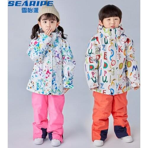 Ski suit Children Waterproof Windproof Clothing Kids Ski jacket Pants Boys Girls Winter Warm Snowboarding Outdoor Snow