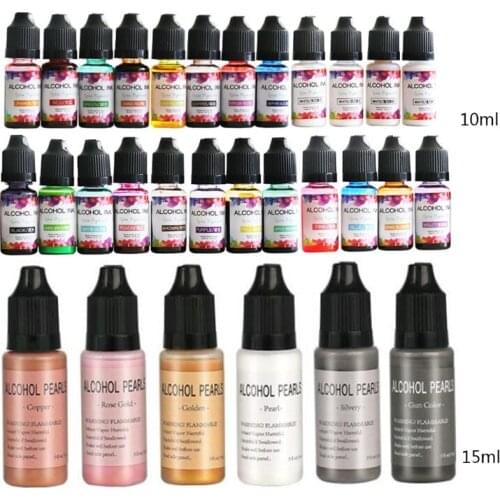 30 Colors Epoxy Resin Diffusion Pigment Alcohol Ink Liquid Colorant Dye DIY Crafts Jewelry Making Accessories
