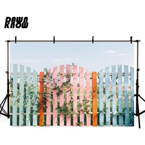 DAWNKNOW Railings Photography Background Scenic Photographic Backdrops Wedding Children Photo Studio Photocall lv1276