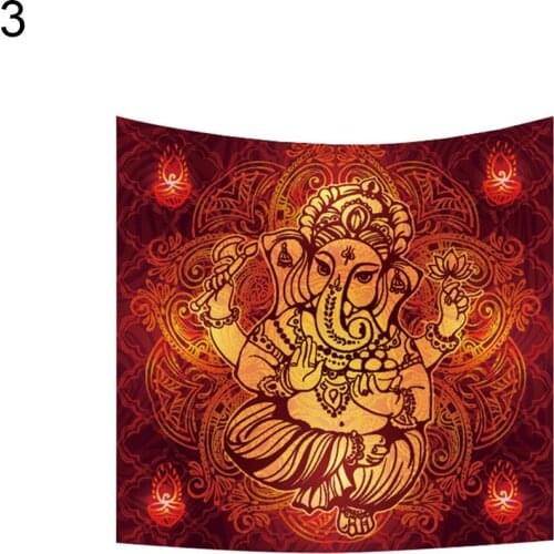 Tapestry 59x51 inch India Elephant God Ganesh Yoga Hanging Tapestry Home Decoration Gift