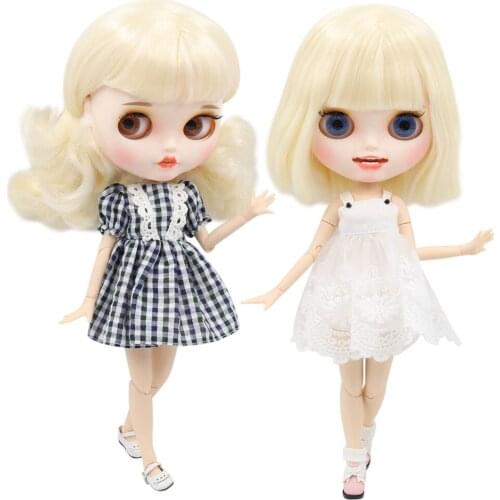 ICY DBS Blyth doll 30cm customized face with joint body yellow hair for 1/6 bjd girl gift toy BL340
