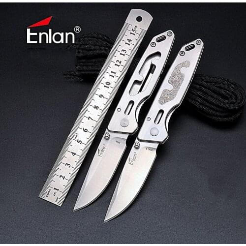 Enlan M06 8cr13 Mov Stainless Mini Keychain Knife Pocket Knife fruit Cutting Knife for camping Survival TacticalTool EDC Knife