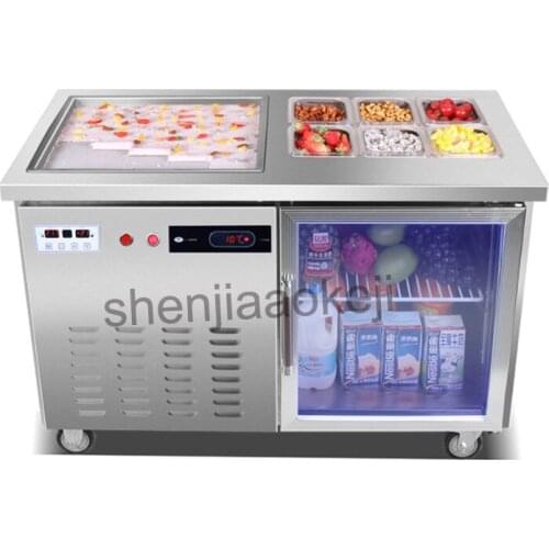 Multifunction Smart Freezer fried ice machine Fried yogurt machine Commercial fry ice cream roll machines intelligent 220v 1400w