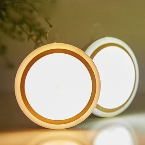 1Pc PIR Motion Sensor Night Light Battery Hook Up LED Indoor Lighting Auto On/Off Wall Light For Bathroom Hallway Stairs